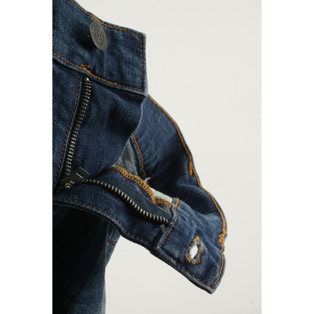 True Religion Rocco Relaxed Skinny Distressed Denim Men's 29 x 34 Blue Jeans - Picture 8 of 15